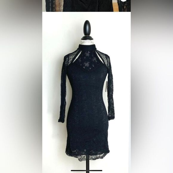 Beautiful sexy Free people stretch lace body con dress size XS - Picture 7 of 10